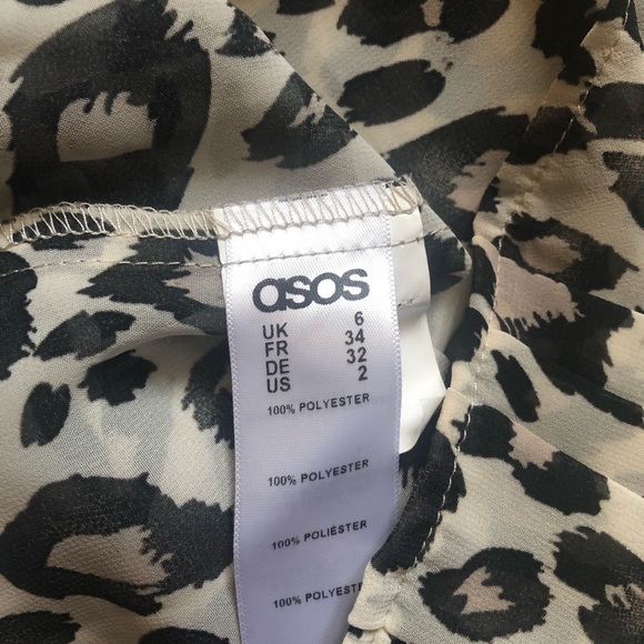 New with tags ASOS leopard print semi sheer top size xs 6uk - Picture 4 of 7